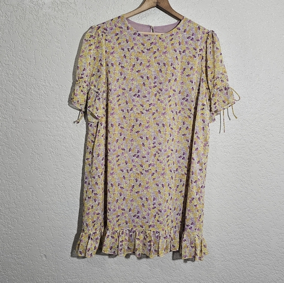 The East Order Pink/Yellow Floral Print Dress - Picture 1 of 4